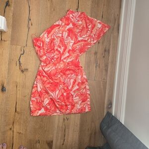 DO+BE Coral Pink Strapless Summer Mini Dress